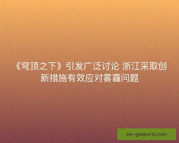 《穹顶之下》引发广泛讨论 浙江采取创新措施有效应对雾霾问题 《穹顶之下》引发广泛讨论 浙江采取创新措施有效应对雾霾问题